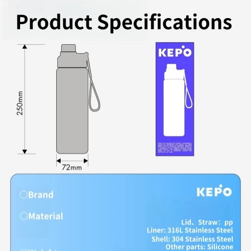 KEPO Water Bottle - Product Specifications