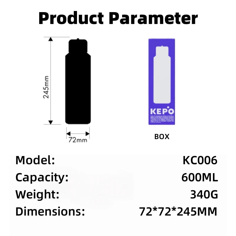 KEPO KC006 Full Specifications - Brand KEPO Pop-Up Thermos Cup