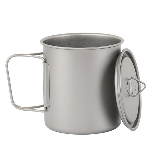Vesselverse Pure Titanium Wide Mouth Camping Mug Ultralight