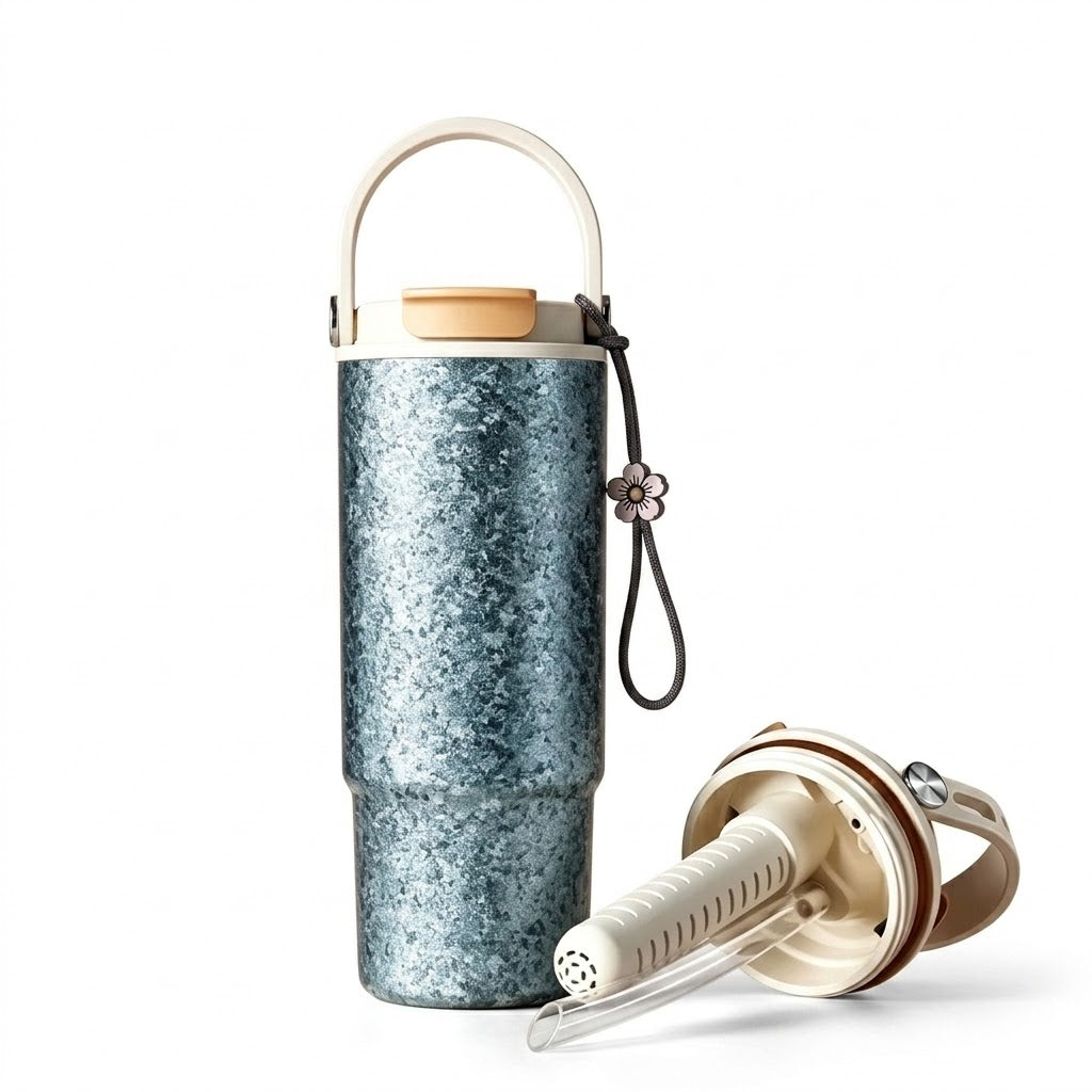 Vallerse TC034 Gilded Sea Green 880ml pure titanium tumbler