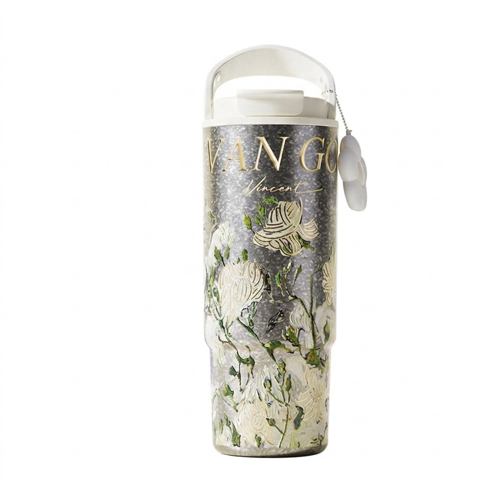 Vallerse TC034 Van Gogh Rose Gift Box 880ml pure titanium tumbler