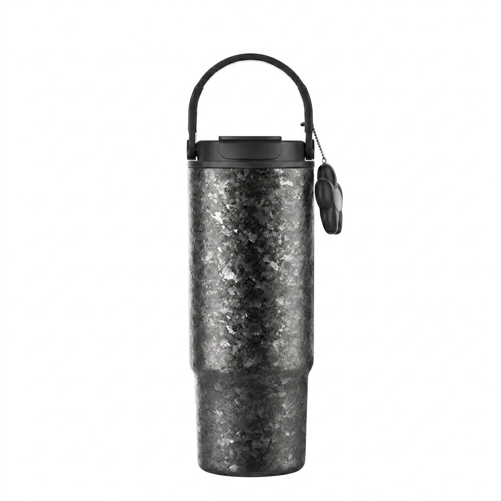 Vallerse TC034 Ice Crystal Black 880ml pure titanium tumbler